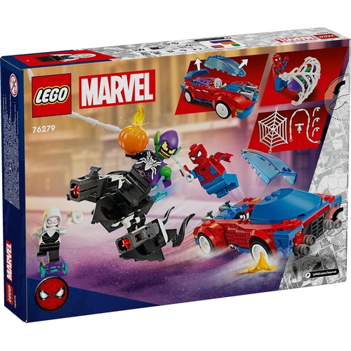  LEGO 슈퍼 히어로즈 스파이더맨의 레이스 카와 베놈화 76279