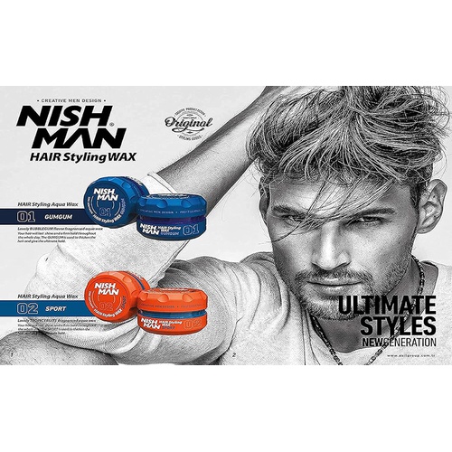  Nishman Hair Styling Series 01 Gum Gum AQUA WAX 150ml 헤어스타일링 왁스