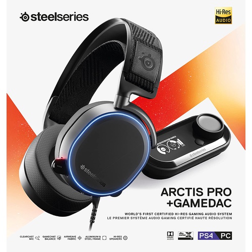  Steel Series Arctis Pro GameDAC 게이밍 헤드셋 고성능 오디오 시스템 인증