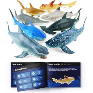 Boley Shark 8마리 세트 피규어 목욕 놀이 바다생물 장난감 